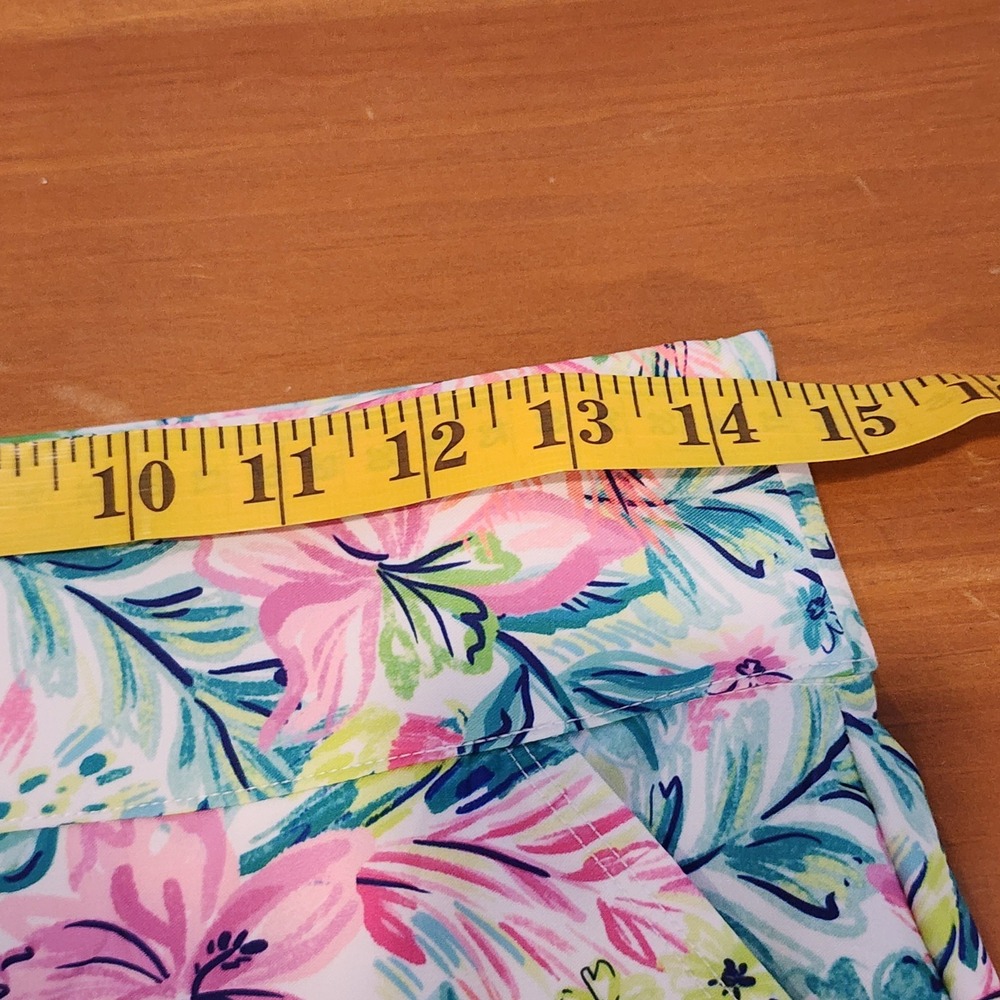 Stella Parker Sport Skort Womens Small Pink Green Floral Scalloped Pockets Golf - Picture 4 of 7